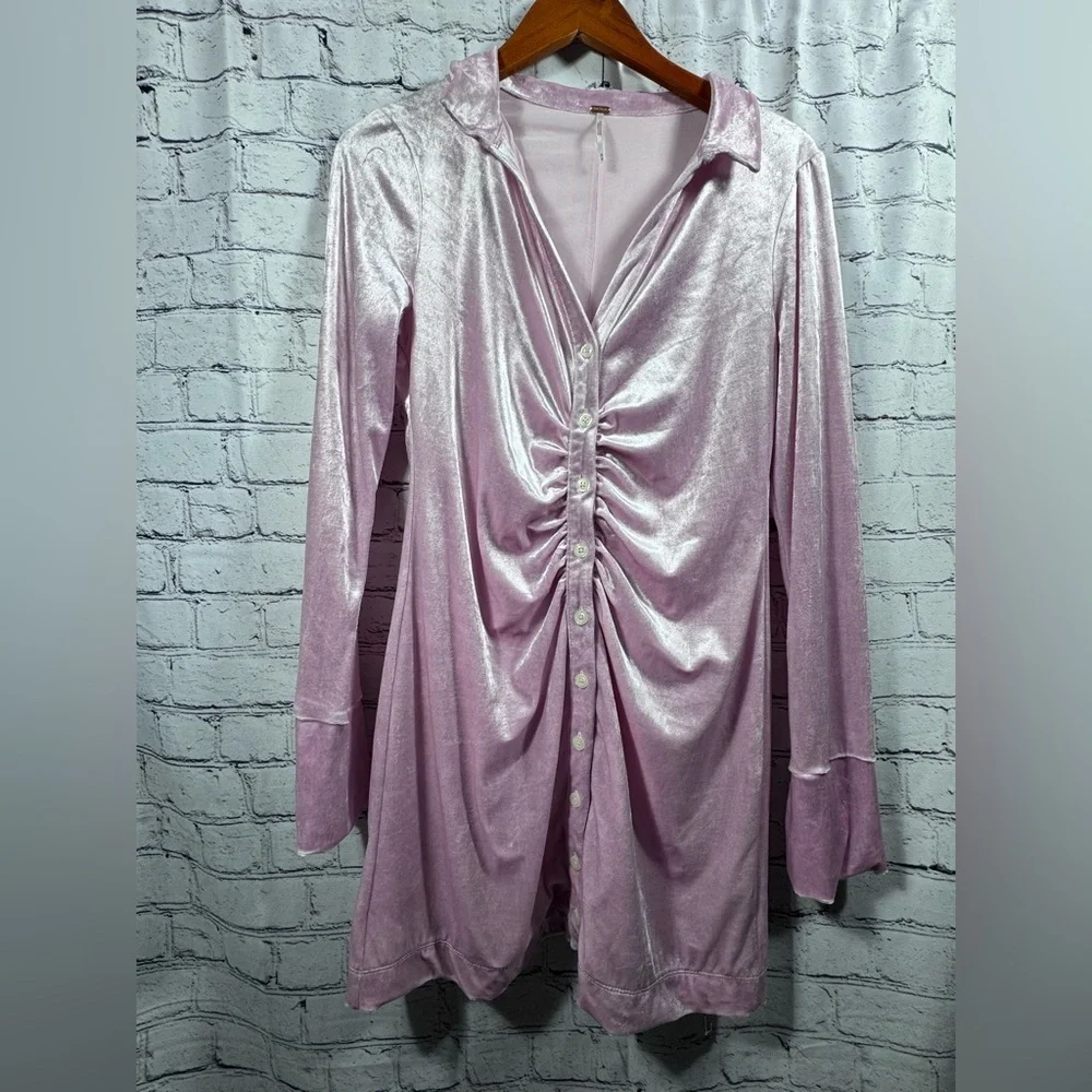 Free People Shayla Velvet Mini Dress Medium